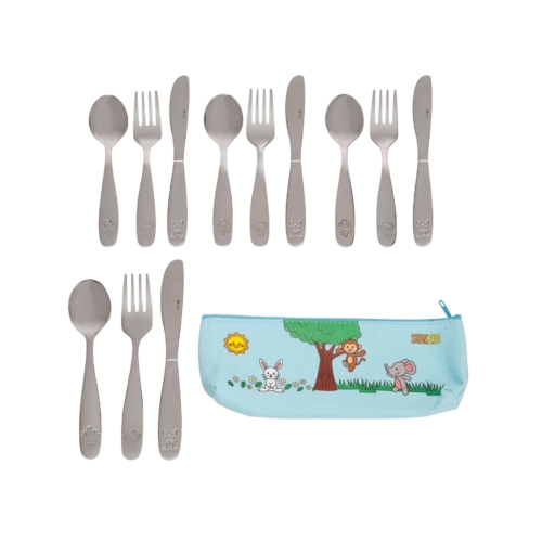 toddler utensils next to carrying case