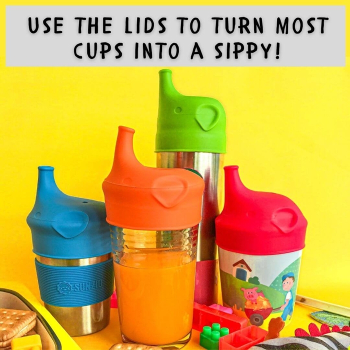 Stainless Steel Sippy Cups <br> 10oz - 4 Pack - Image 4