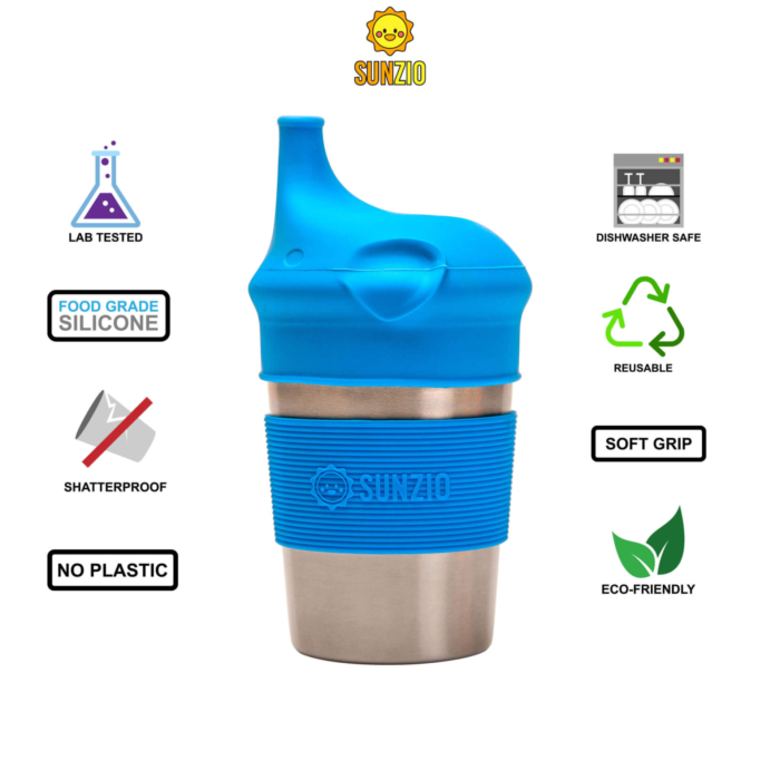 Stainless Steel Sippy Cups <br> 10oz - 4 Pack - Image 3